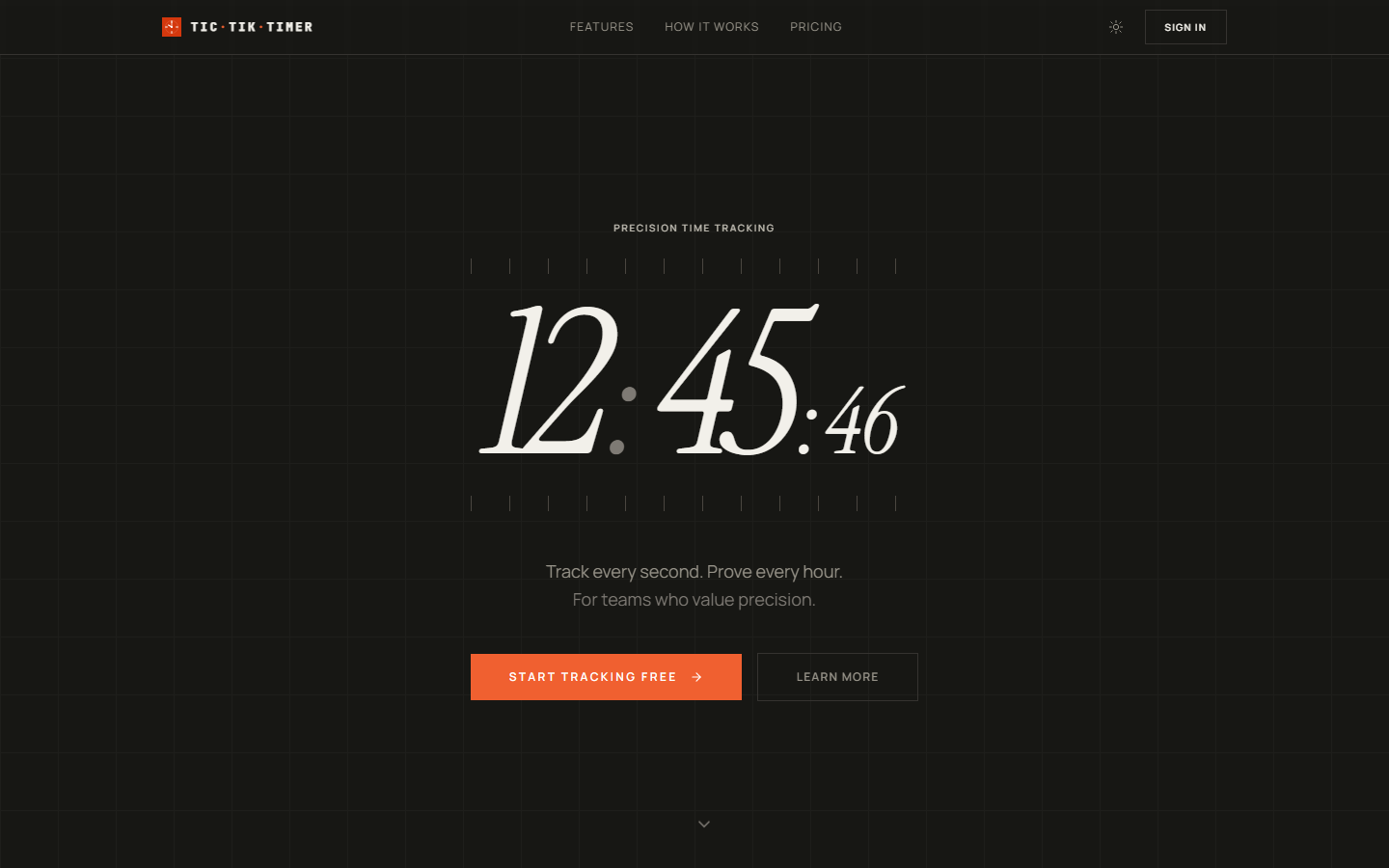 The Tic Tik Timer website
